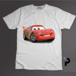 Cartoon Car Character Tshirt Print