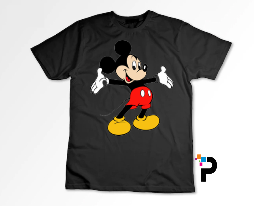 Micky Mouse T Shirt Print – Black And White Tshirt Printing