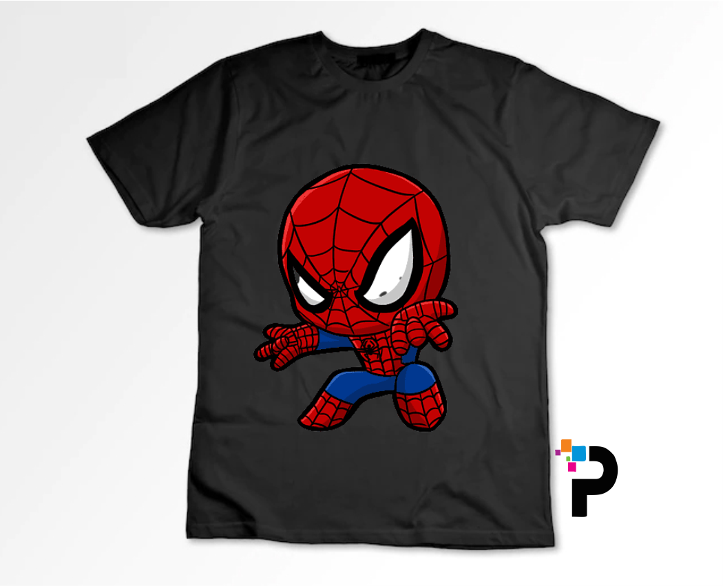 Spiderman Cartoon Character Tshirt Print