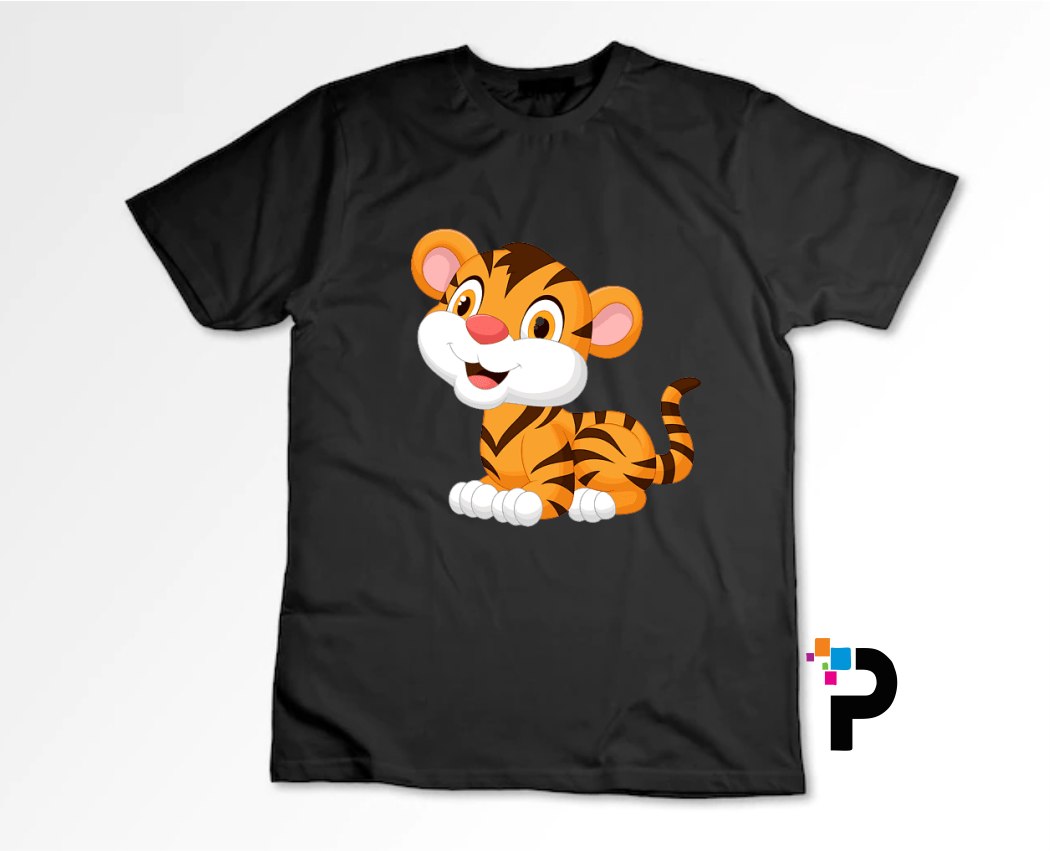 Tiger Cartoon T-Shirt Print