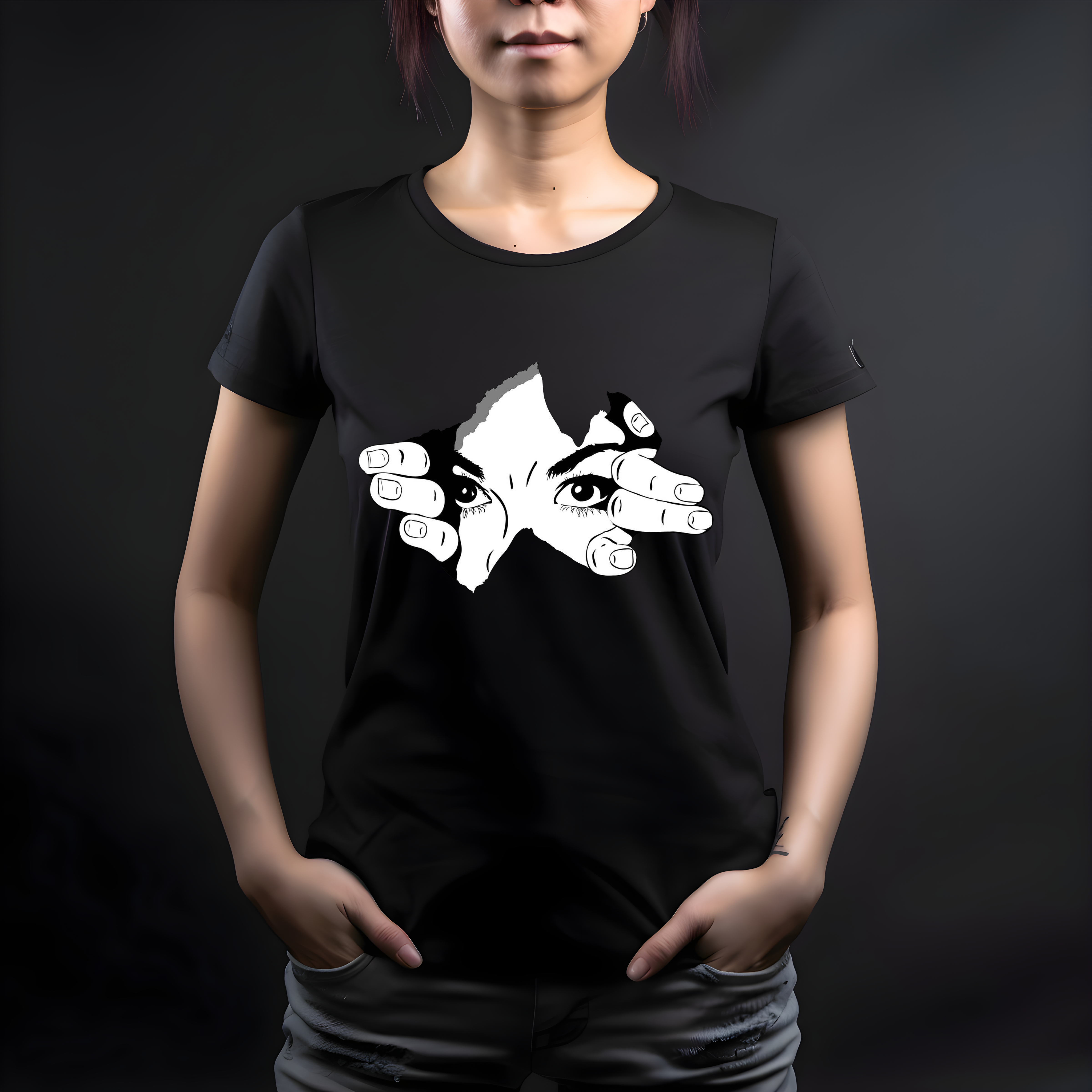 Darkness Eyes Tshirt Print