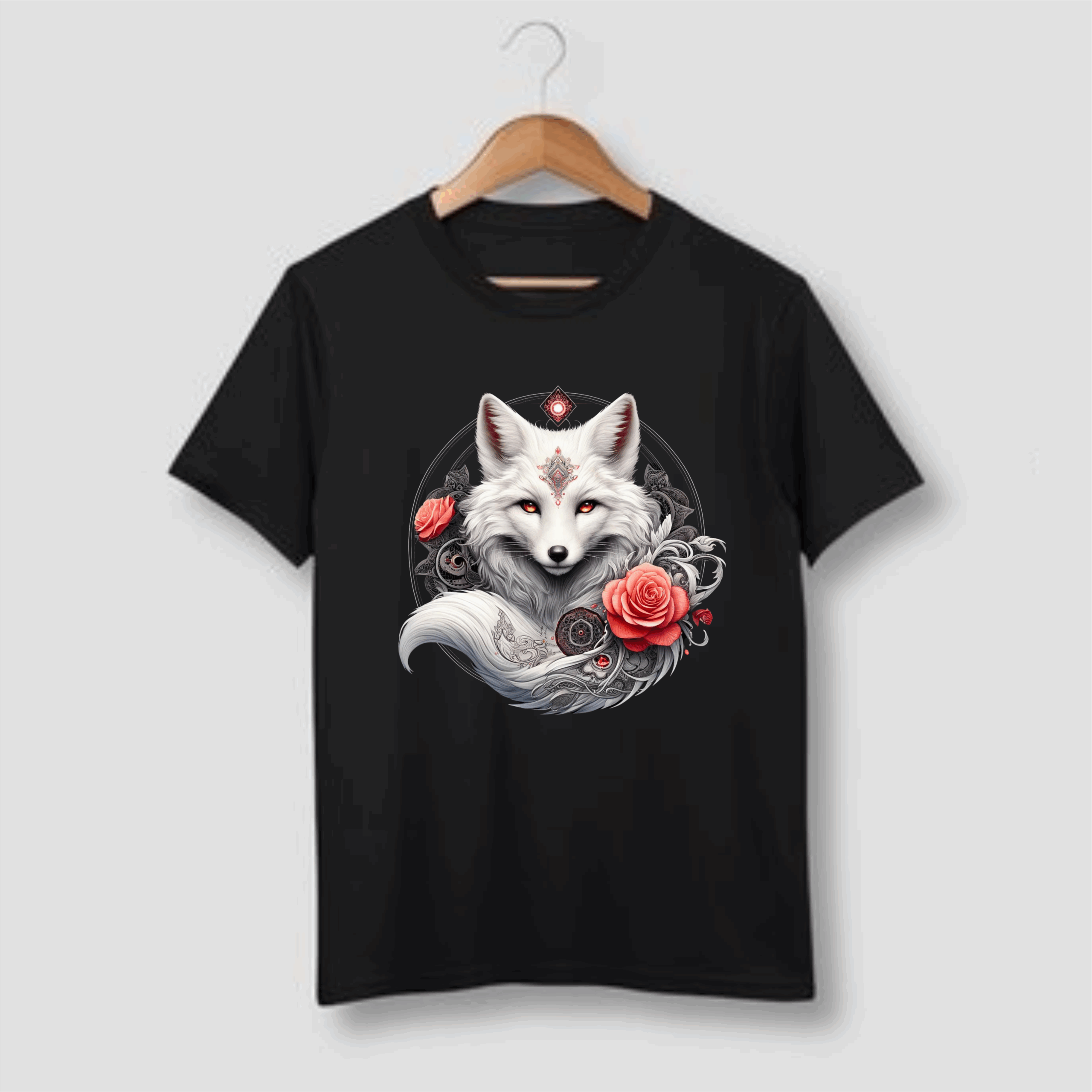 Fox With Roses Tshirt